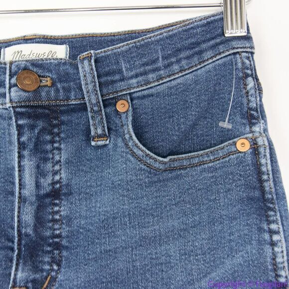 Madewell Petite 10" High-Rise Skinny Jeans in Wendover Wash, 27P - Picture 8 of 16